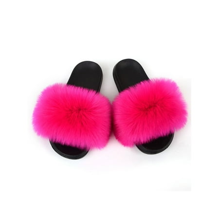 Zodanni Women Fuzzy Slippers Color Block Fluffy Slides Furry Slipper Breathable Shoe Outdoor Lightweight Faux Home Shoes Rose Red 9.5-10
Zodanni Women Fuzzy Slippers Color Block Fluffy Slides Furry Slipper Breathable Shoe Outdoor Lightweight Faux Home Shoes Rose Red 9.5-10