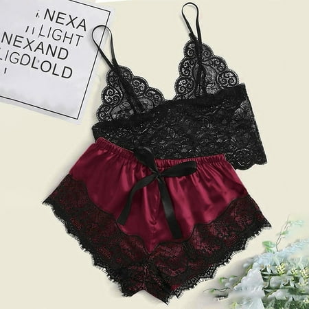ALSLIAO Women Valentine Plus Size Sexy Lingerie Underwear Nightwear Sleepwear Lace Set Red L
ALSLIAO Women Valentine Plus Size Sexy Lingerie Underwear Nightwear Sleepwear Lace Set Red L