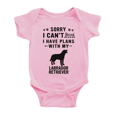 Sorry I Can t I Have Plans With My Labrador Retriever Love Pet Dog Funny Baby Bodysuit (Pink 18-24 Months)
Sorry I Can t I Have Plans With My Labrador Retriever Love Pet Dog Funny Baby Bodysuit (Pink 18-24 Months)