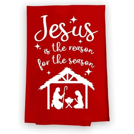 Kitchen Towels Jesus is The Reason Flour Sack Towel 27 inch by 27 inch 100% Cotton Multi-Purpose Towel Christmas Decor
Kitchen Towels Jesus is The Reason Flour Sack Towel 27 inch by 27 inch 100% Cotton Multi-Purpose Towel Christmas Decor