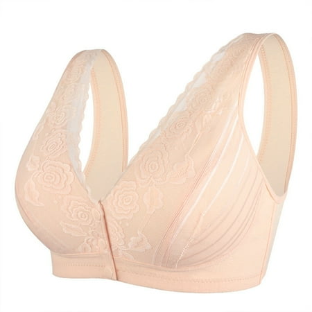 EHTMSAK Front Closure Bras for Women Plus Size Brassiere Front Button Wire Free Bra Lace Floral No Underwire Bras Complexion 100
EHTMSAK Front Closure Bras for Women Plus Size Brassiere Front Button Wire Free Bra Lace Floral No Underwire Bras Complexion 100