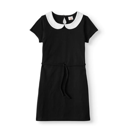 Wonder Nation Short Sleeve Collar Dress With Tie Waist (Little Girls, Big Girls & Big Girls Plus)