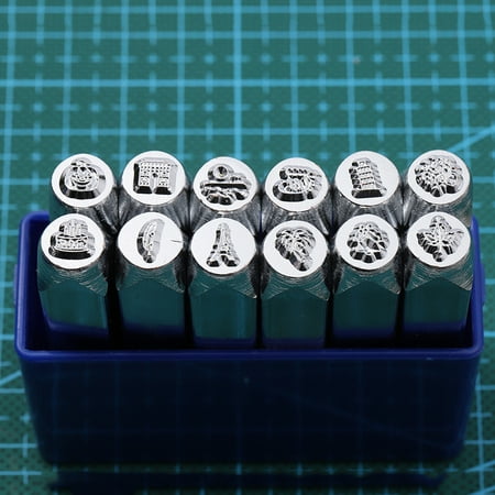 12 Pcs/Set (6mm 1/4 ) Metal Design Stamps Punch Stamping Tool Suitable For Stamp/Punch Electroplated Hard Carbon Steel Tools Birthday Cake
12 Pcs/Set (6mm 1/4 ) Metal Design Stamps Punch Stamping Tool Suitable For Stamp/Punch Electroplated Hard Carbon Steel Tools Birthday Cake