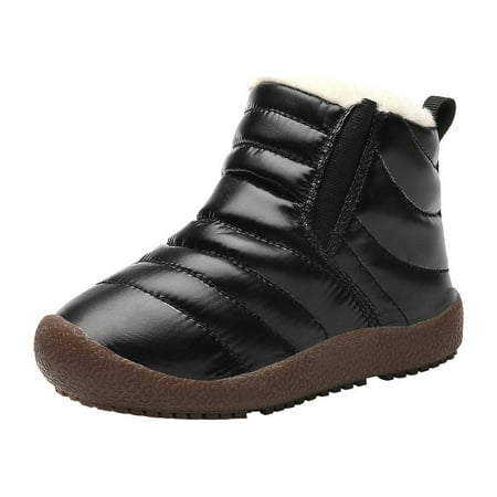 WREESH Girls Snow Boots: Slip-On Rubber Sole with Cotton Fleece for Outdoor Hiking and Winter Adventures Black
WREESH Girls Snow Boots: Slip-On Rubber Sole with Cotton Fleece for Outdoor Hiking and Winter Adventures Black