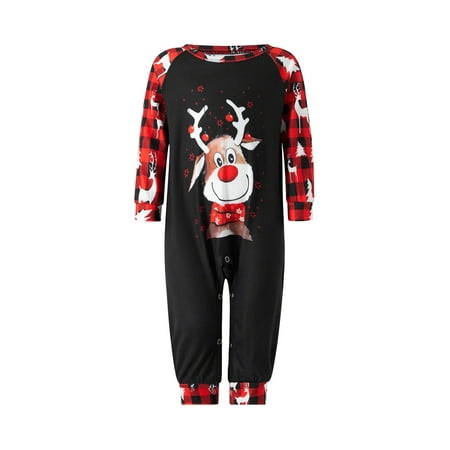 Gureui Matching Christmas Family Parent-child Jumpsuit Pajamas Set Plaid Tree Elk Pattern Long-sleeve Round Neck Pullover Tops + Elastic Waist Tror Adults/Kids/Toddlers Holiday Clothing
Gureui Matching Christmas Family Parent-child Jumpsuit Pajamas Set Plaid Tree Elk Pattern Long-sleeve Round Neck Pullover Tops + Elastic Waist Tror Adults/Kids/Toddlers Holiday Clothing