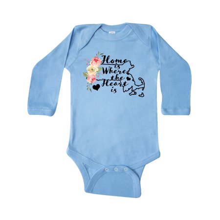 Inktastic Massachusetts Home is Where The Heart is with Watercolor Floral Gift Baby Girl Long Sleeve Bodysuit
Inktastic Massachusetts Home is Where The Heart is with Watercolor Floral Gift Baby Girl Long Sleeve Bodysuit