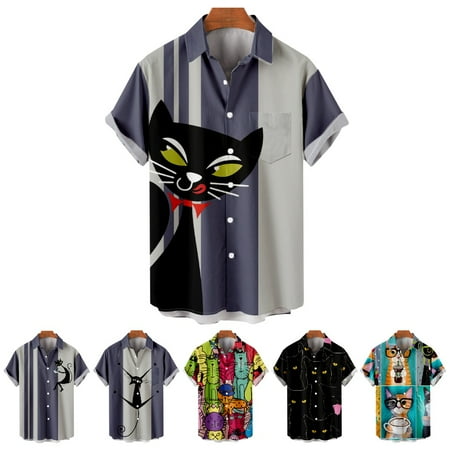 LANLIN Unisex Youth Crewneck Button Down Cats Tops Shirt Lapel Print Polyester Costume Size 100-170/XXS-8XL
LANLIN Unisex Youth Crewneck Button Down Cats Tops Shirt Lapel Print Polyester Costume Size 100-170/XXS-8XL