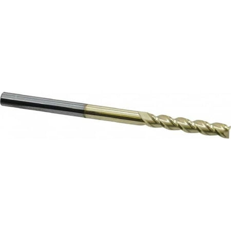 Accupro 3/16 1 LOC 3/16 Shank Diam 3 OAL 3 Flute Solid Carbide Square End Mill Single End ZrN Finish Spiral Flute 40° Helix Centercutting Right Hand Cut Right Hand Flute
Accupro 3/16 1 LOC 3/16 Shank Diam 3 OAL 3 Flute Solid Carbide Square End Mill Single End ZrN Finish Spiral Flute 40° Helix Centercutting Right Hand Cut Right Hand Flute