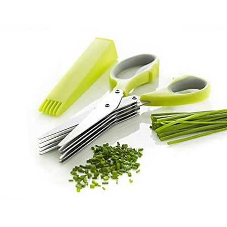 Herb Scissors Multipurpose Kitchen Mincing Scissors 5 Blades and Cover Stainless Steel
Herb Scissors Multipurpose Kitchen Mincing Scissors 5 Blades and Cover Stainless Steel