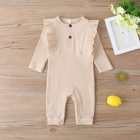 KONBECA Baby Boys Girls Rompers Infants Pure Cotton Coverall Toddler Baby Girls Bodysuit Ruffled One-piece Solid Color Romper Fashion Romper Outfits (0-24 Months)
KONBECA Baby Boys Girls Rompers Infants Pure Cotton Coverall Toddler Baby Girls Bodysuit Ruffled One-piece Solid Color Romper Fashion Romper Outfits (0-24 Months)