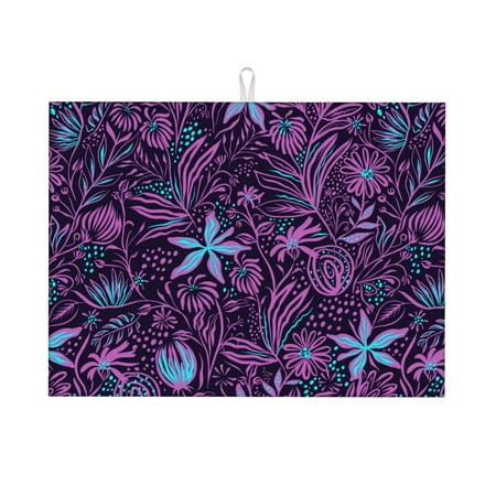 Microfiber Drying Mat Fashionable Purple Leaves Dish Drying Mat for Kitchen Counter 18 x 24 inches Purple
Microfiber Drying Mat Fashionable Purple Leaves Dish Drying Mat for Kitchen Counter 18 x 24 inches Purple