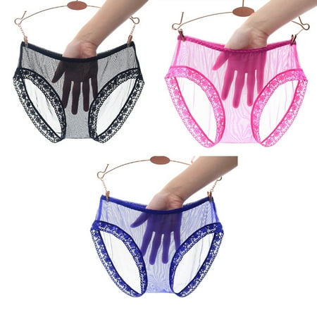 Women s Three-piece Low Middle Waist Transparent Mesh Underwear Solid Lace Underwear Note Please Buy One Or Two Sizes Larger
Women s Three-piece Low Middle Waist Transparent Mesh Underwear Solid Lace Underwear Note Please Buy One Or Two Sizes Larger