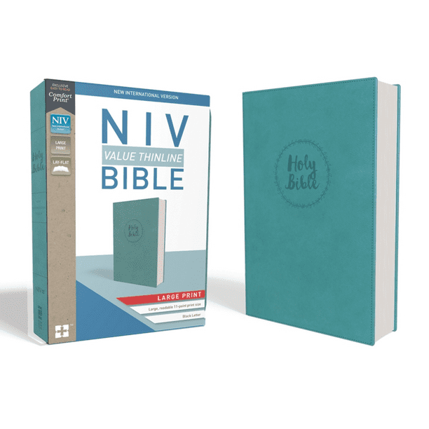 NIV, Value Thinline Bible, Large Print, Imitation Leather, Blue (Other)(Large Print)