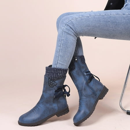 Women‘s Knitted & Faux Leather Panel Design Boots Tie Back Side Zip Boots Women‘s Footwear
Women‘s Knitted & Faux Leather Panel Design Boots Tie Back Side Zip Boots Women‘s Footwear
