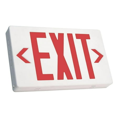 TCP 20380 - 22743US RD LED EXIT BBU WH HOUSING LED Exit Light