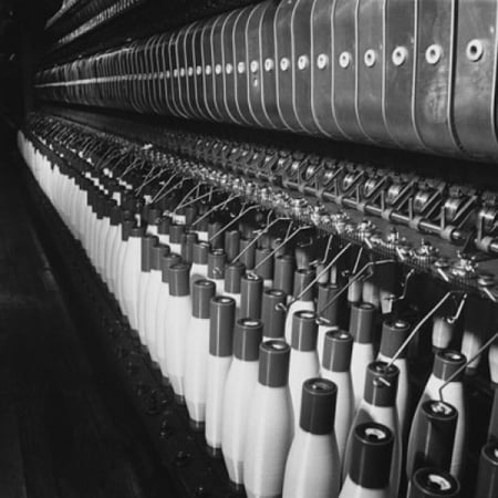 Spools of thread in a textile factory Canvas Art - (18 x 24)