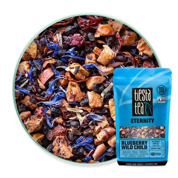 Tiesta Tea, Blueberry Wild Child Blueberry Hibiscus Fruit Tea, -1.8 OZ-Pack of 6