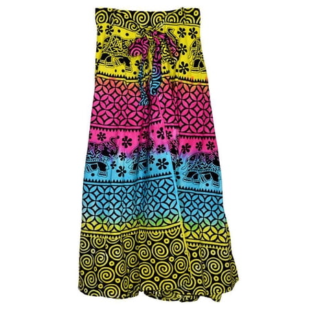 Cotton Wrap Skirt - 34" / Tie Dye
