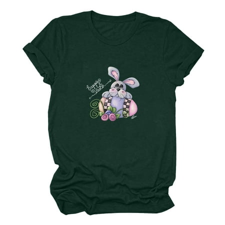 Easter Shirt For Women Happy Cute Print Tee Casual Short Sleeve Tops Womens Tops Dressy Green L
Easter Shirt For Women Happy Cute Print Tee Casual Short Sleeve Tops Womens Tops Dressy Green L
