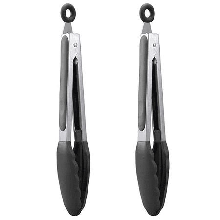 Set of 2 Kitchen Tongs Premium Stainless Steel Locking Cooking Tongs with Silicone Tips Non-Slip Food Tongs for Cooking Heavy Duty Non-Stick Black
Set of 2 Kitchen Tongs Premium Stainless Steel Locking Cooking Tongs with Silicone Tips Non-Slip Food Tongs for Cooking Heavy Duty Non-Stick Black