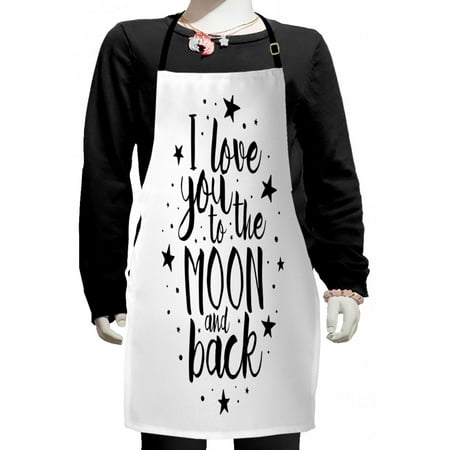 I Love You Kids Apron Romantic I Love You to the Moon and Back Motivational Lifestyle Words Print Boys Girls Apron Bib with Adjustable Ties for Cooking Baking Painting Black White by Ambesonne
I Love You Kids Apron Romantic I Love You to the Moon and Back Motivational Lifestyle Words Print Boys Girls Apron Bib with Adjustable Ties for Cooking Baking Painting Black White by Ambesonne