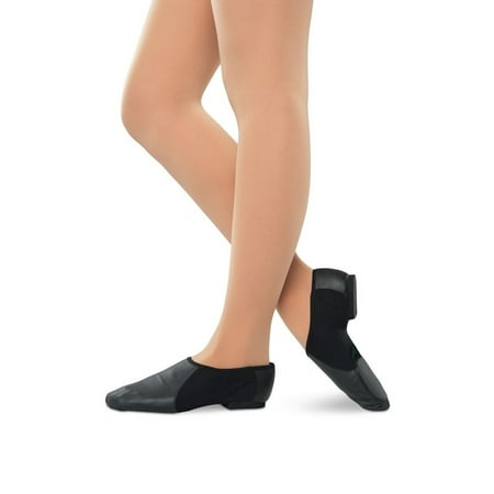 Danshuz Adult Black Leather Split Sole Superflex Jazz Shoes 6 Womens