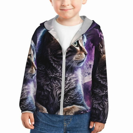 Lukts Purple Moon Cat Print Children s Long-Sleeved Sun Protection Clothing Hooded Sweatshirts for Boys and Girls Outdoor Sports-5 Years
Lukts Purple Moon Cat Print Children s Long-Sleeved Sun Protection Clothing Hooded Sweatshirts for Boys and Girls Outdoor Sports-5 Years