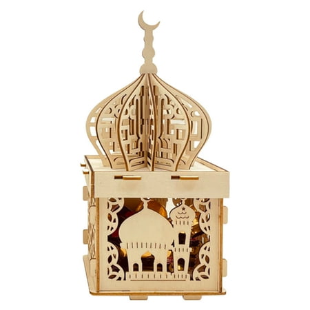 Younar Eid Crafts DIY Light Ramadan Mubarak Wooden Decorative Ornament Lamp Snazzy Mosque Hollow Ornaments with LED Lights for Party Home Room Table Art Gift
Younar Eid Crafts DIY Light Ramadan Mubarak Wooden Decorative Ornament Lamp Snazzy Mosque Hollow Ornaments with LED Lights for Party Home Room Table Art Gift
