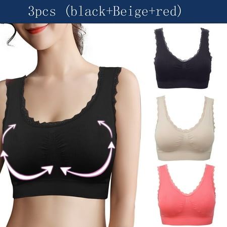 Yuelianxi 3PCWomen s Sports Bra Thin Adjustable Lace Gathering Shockproof Sleeping Bra
Yuelianxi 3PCWomen s Sports Bra Thin Adjustable Lace Gathering Shockproof Sleeping Bra
