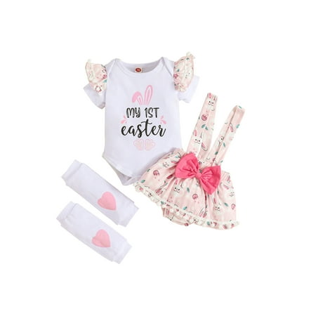 Baby Girls Easter Suit Short Sleeve Letters Print Romper Tops Suspender Short Half Dress Leg Covers
Baby Girls Easter Suit Short Sleeve Letters Print Romper Tops Suspender Short Half Dress Leg Covers