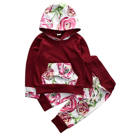 Meihuida Girls Boys 2 Pieces Outfit Hooded Long Sleeve Tops + Floral Pants Set
Meihuida Girls Boys 2 Pieces Outfit Hooded Long Sleeve Tops + Floral Pants Set