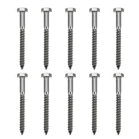 10Pcs Stainless Steel Screws Home Screws Furniture Standard Props (Silver)