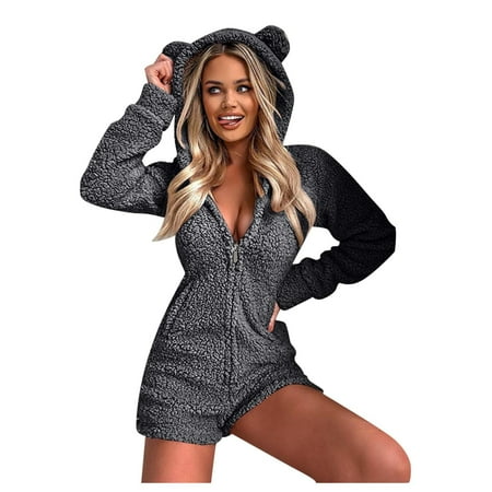 Coats For Women Long Sleeve Hooded Jumpsuit Pajamas Casual Winter Warm Rompe Sleepwear
Coats For Women Long Sleeve Hooded Jumpsuit Pajamas Casual Winter Warm Rompe Sleepwear