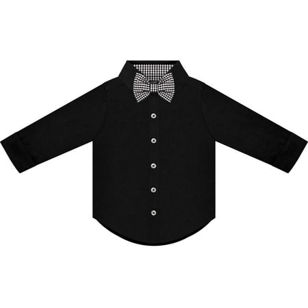 Creative Knitwear Infant and Toddler Long Sleeve Button Down Dress Shirt- Black- Sizes 12M - 4T
Creative Knitwear Infant and Toddler Long Sleeve Button Down Dress Shirt- Black- Sizes 12M - 4T