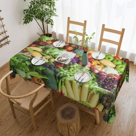 Tablecloth Fruits And Vegetables Table Cloth For Rectangle Tables Waterproof Resistant Picnic Table Covers For Kitchen Dining/Party(54x72in)
Tablecloth Fruits And Vegetables Table Cloth For Rectangle Tables Waterproof Resistant Picnic Table Covers For Kitchen Dining/Party(54x72in)