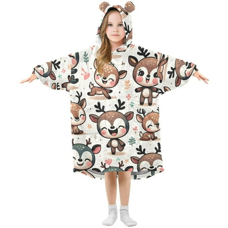 joogoo Wearable Blanket Hoodie for Kids Funny Cartoon Deers Flannel Oversized Sweatshirt 3-14 Years M
joogoo Wearable Blanket Hoodie for Kids Funny Cartoon Deers Flannel Oversized Sweatshirt 3-14 Years M