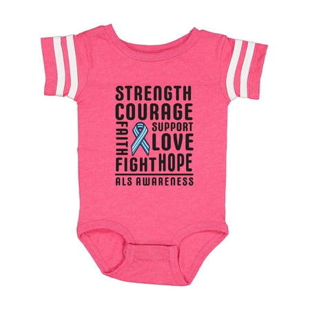 Inktastic ALS Awareness Strength Courage Support Gift Baby Boy or Baby Girl Bodysuit
Inktastic ALS Awareness Strength Courage Support Gift Baby Boy or Baby Girl Bodysuit