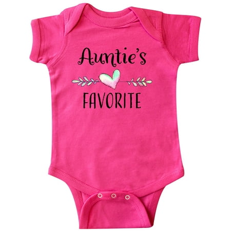 Inktastic Aunties Favorite- Heart Grandchild Gift Baby Boy or Baby Girl Bodysuit
