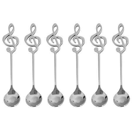 6 Pack Cute Teaspoons Stainless Steel Notation Shaped Coffee Spoons Dessert Cake Ice Cream Sugar Spoon
6 Pack Cute Teaspoons Stainless Steel Notation Shaped Coffee Spoons Dessert Cake Ice Cream Sugar Spoon