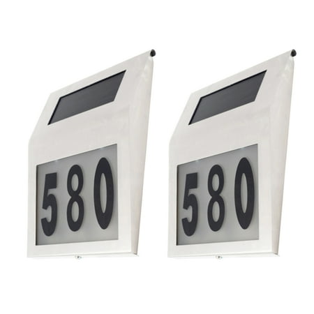 NUOLUX 2pcs Solar Lighted Address Sign Lamp Stainless Steel Cover House Number Wall Lamp House Street Alphanumeric Number Light
NUOLUX 2pcs Solar Lighted Address Sign Lamp Stainless Steel Cover House Number Wall Lamp House Street Alphanumeric Number Light