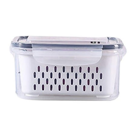 Food Storage Containers|Dual Kitchen Crisper with Drainage Basket|Multifunctional Draining Crisper Convenient to Use Food Storage Box for Fruit Vegetable Ginger Garlic 
Food Storage Containers|Dual Kitchen Crisper with Drainage Basket|Multifunctional Draining Crisper Convenient to Use Food Storage Box for Fruit Vegetable Ginger Garlic