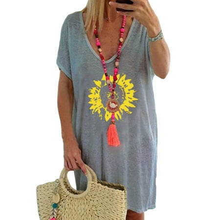 Capreze Women Short Sleeve Loungewear Pajama Tops V Neck Pullover Casual Long T-shirt Floral Print Loose Dailywear Tunic Blouse
Capreze Women Short Sleeve Loungewear Pajama Tops V Neck Pullover Casual Long T-shirt Floral Print Loose Dailywear Tunic Blouse