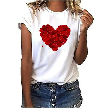 Corset Top Long Sleeve Workout Tops for Women Women Flower Love Printed Round Neck T-Shirt Harajuku Blouse Summer Streetwear Tops Valentines Shirts for Women White Shirts for Women White S
Corset Top Long Sleeve Workout Tops for Women Women Flower Love Printed Round Neck T-Shirt Harajuku Blouse Summer Streetwear Tops Valentines Shirts for Women White Shirts for Women White S