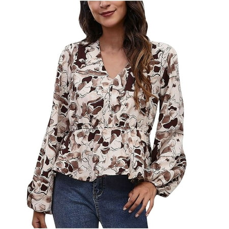 TYLBkk CLEARANCE Long Sleeve Shirts For Women V Neck T Autumn And Winter Print Waist Lantern Sleeves Temperament Women Tops Collar And Waist Lantern Sleeve Temperament Women Top Pullover
TYLBkk CLEARANCE Long Sleeve Shirts For Women V Neck T Autumn And Winter Print Waist Lantern Sleeves Temperament Women Tops Collar And Waist Lantern Sleeve Temperament Women Top Pullover