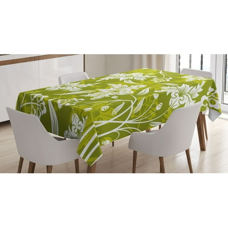 Floral Tablecloth Flourishing Flower Pattern on Green Background Nature Illustration Rectangular Table Cover for Dining Room Kitchen 60 X 90 Inches Olive and Light Green White by Ambesonne
Floral Tablecloth Flourishing Flower Pattern on Green Background Nature Illustration Rectangular Table Cover for Dining Room Kitchen 60 X 90 Inches Olive and Light Green White by Ambesonne