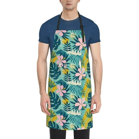 Lukts Tropical Floral Pattern Kitchen Cooking Aprons Adjustable Bib Soft Chef Apron with 2 Pockets for Men Women
Lukts Tropical Floral Pattern Kitchen Cooking Aprons Adjustable Bib Soft Chef Apron with 2 Pockets for Men Women