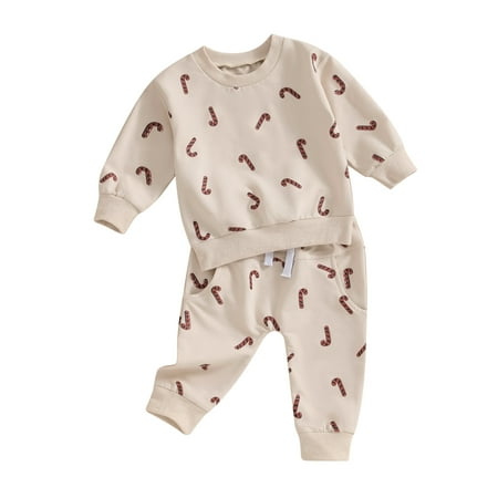 Tsseiatte Toddler Baby Christmas Outfits Cartoon Candy Cane Print Long Sleeve Sweatshirt Tops Elastic Waist Pants Set
Tsseiatte Toddler Baby Christmas Outfits Cartoon Candy Cane Print Long Sleeve Sweatshirt Tops Elastic Waist Pants Set