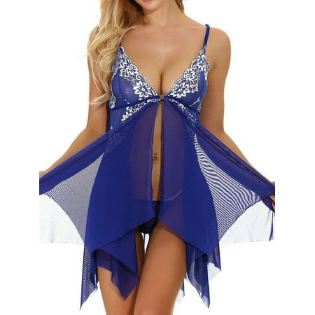 JustVH Women Plus Size Draped Sleepshirt With Thong Lace Splicing Babydoll Underwear Suspender Nightdress
JustVH Women Plus Size Draped Sleepshirt With Thong Lace Splicing Babydoll Underwear Suspender Nightdress