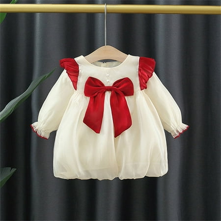 Cathalem Cat Kids Dress Infant Toddler Kids Newborn Baby Girls Patchwork Long Ruffled Sleeve Bowknot Tulle Sweater Girls Dress Dress White 2-3 Years
Cathalem Cat Kids Dress Infant Toddler Kids Newborn Baby Girls Patchwork Long Ruffled Sleeve Bowknot Tulle Sweater Girls Dress Dress White 2-3 Years