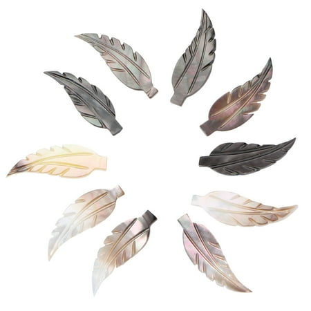 FRCOLOR 10pcs Leaves Shells Jewelry Accessories DIY Natural Shells Jewelry Accessories (10x27mm)